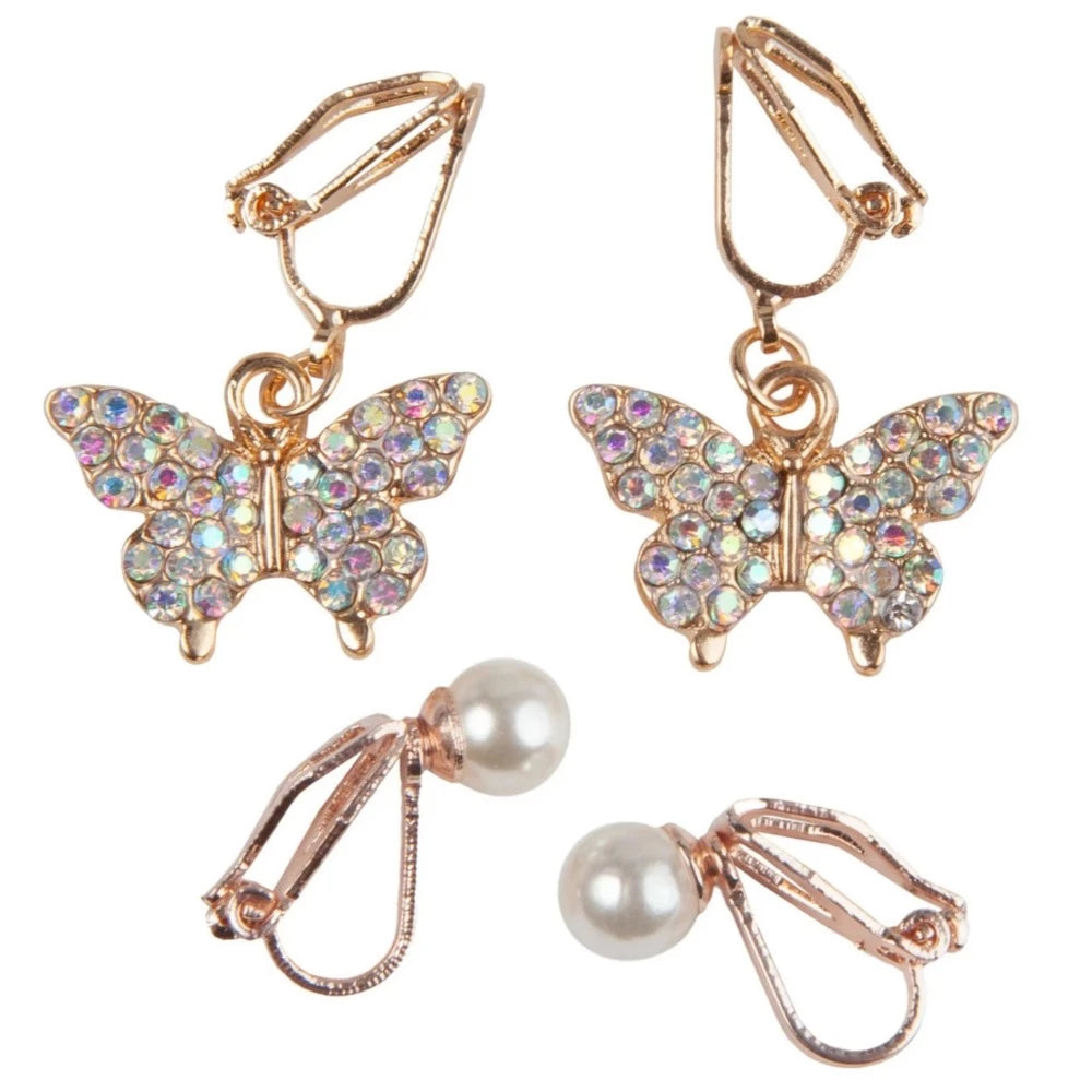 Great Pretenders Boutique Butterfly Clip On Earrings 2 Sets | Le Petite Putti
