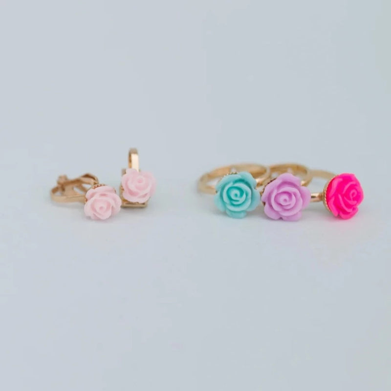 Great Pretenders Boutique Rose Rings & Earring Set | Le Petite Putti 