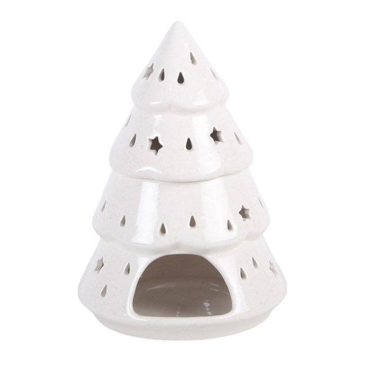White Winter Fir Tree Christmas Oil Burner