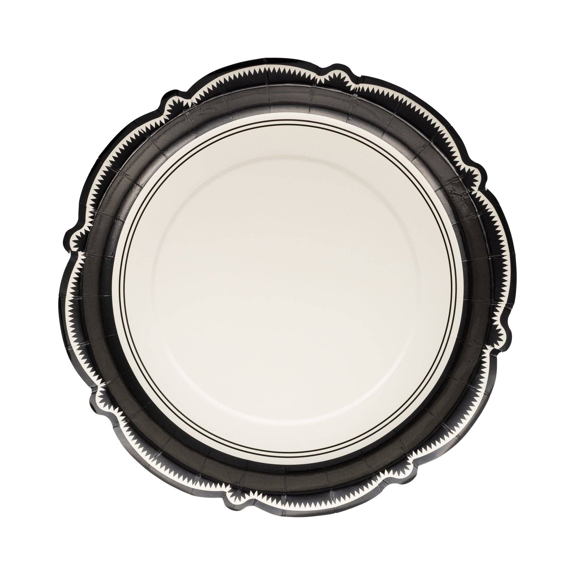 Black Bracket Edge Paper Plate