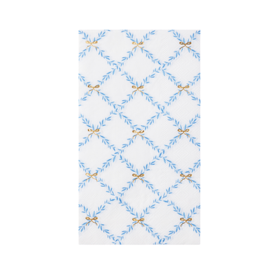 Bonjour Fête Sky Blue Trelliss Paper Guest Towels