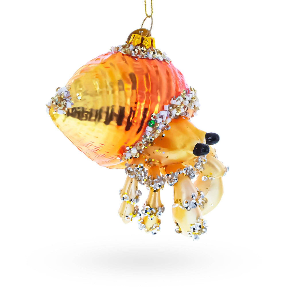Orange Crab Glass Ornament | Putti Christmas Celebrations