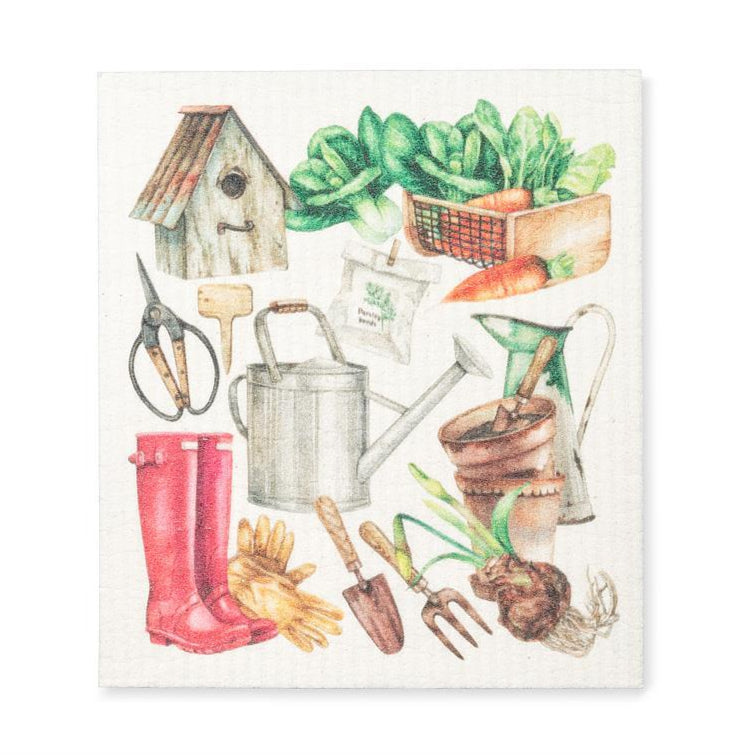 Gardening Tools Dish Cloth | Putti Fine Furnishings