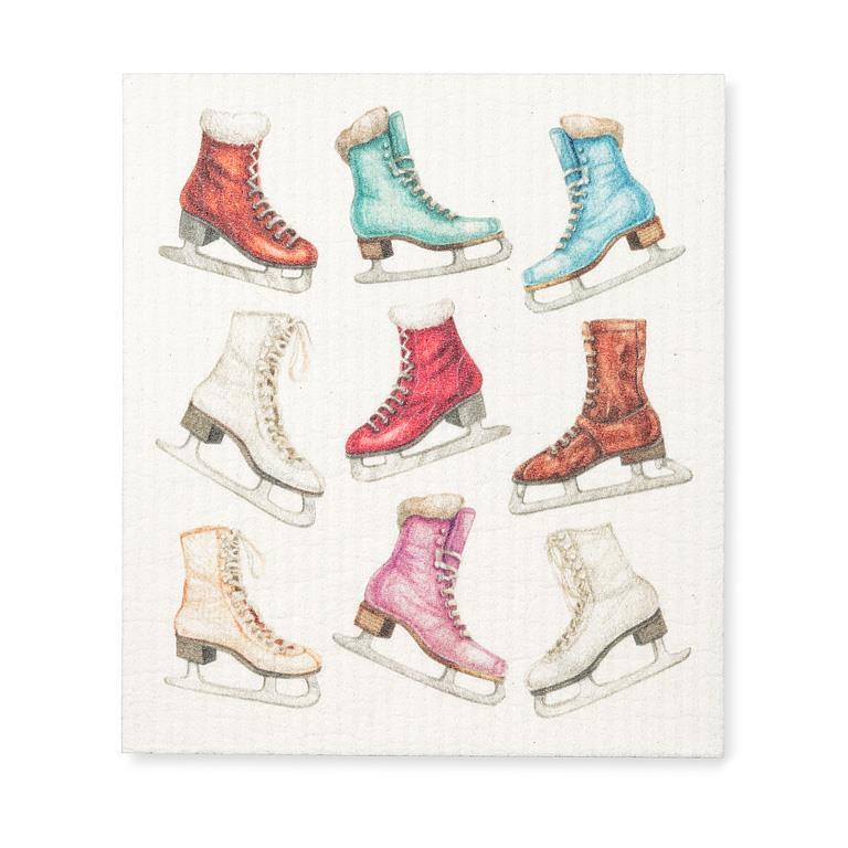 Ice Skates Dishcloth | Putti Christmas Decor