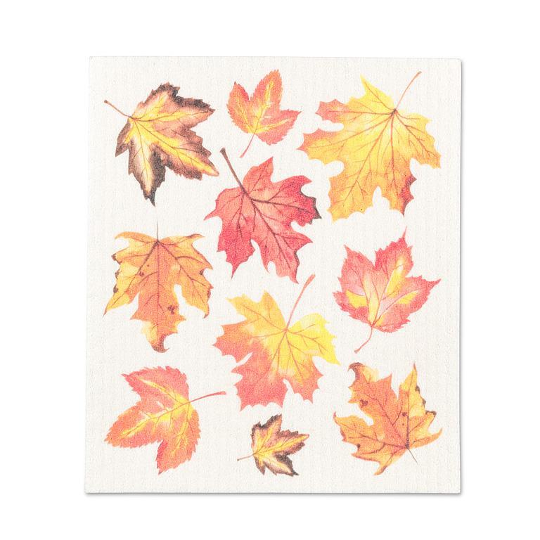 Fall Maple Leaves Dishcloth | Putti Fine Furnishings