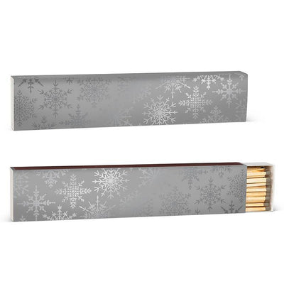 Silver Snowflakes Long Matches | Putti Christmas Celebrations