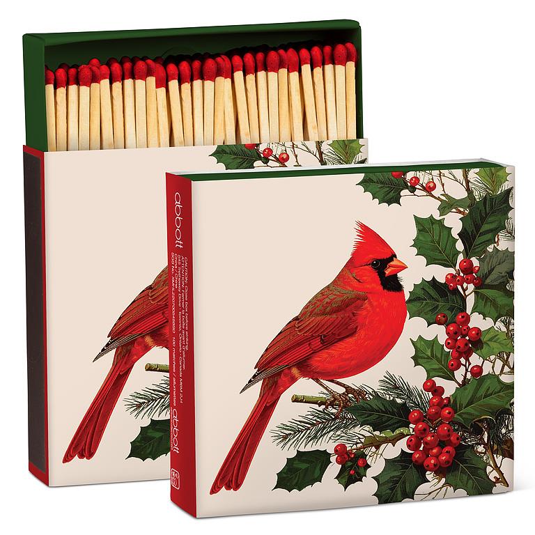 Cardinals with Holly Branch Square Matches | Putti Christmas Celebrations