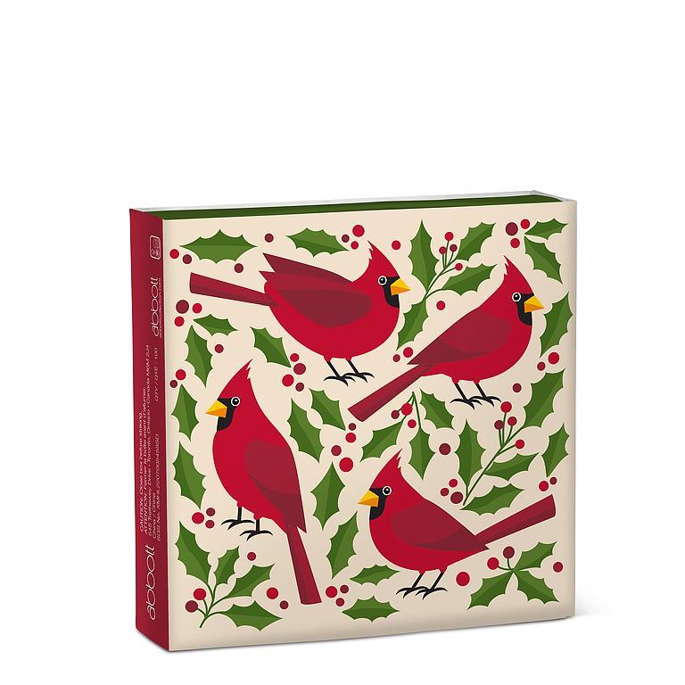 Cardinals & Holly Square Matches | Putti Christmas Celebrations