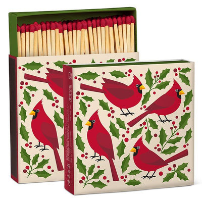 Cardinals & Holly Square Matches | Putti Christmas Celebrations