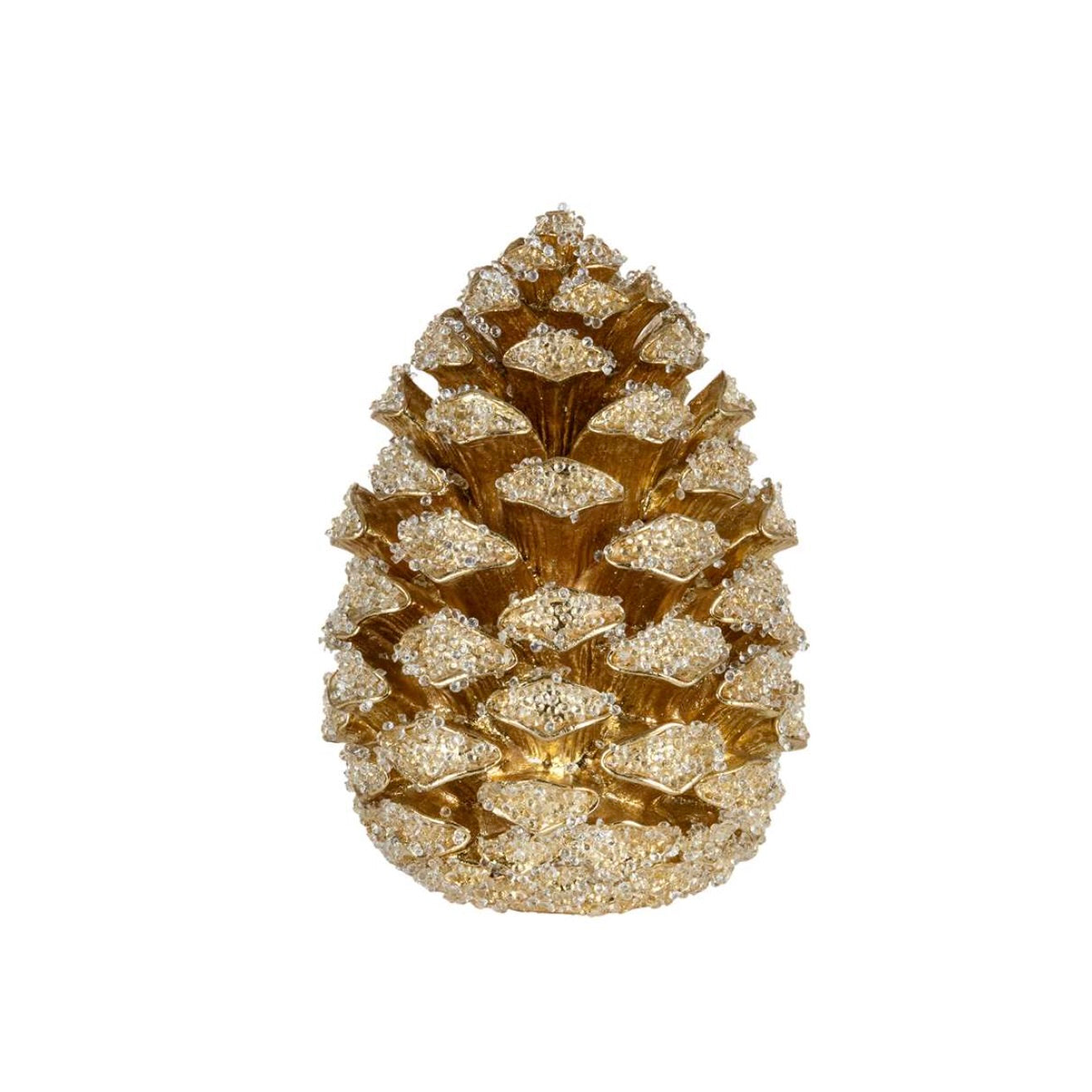 Gold Jewelled Pine Cone - Small