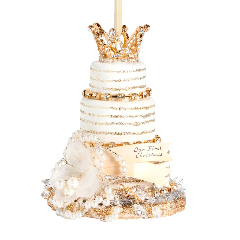 First Christmas Wedding Cake Ornament