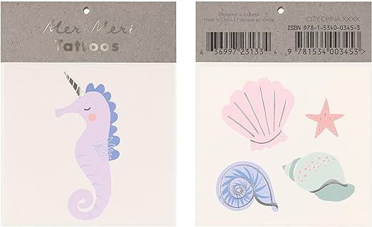 Meri Meri Small Seahorse and Shell Tattoos