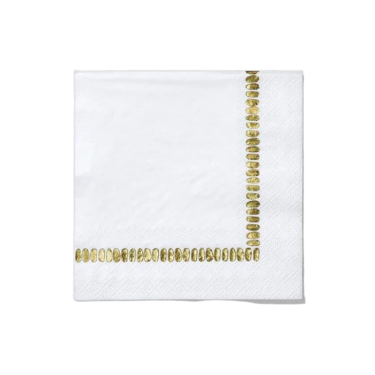 White Brushstroke Cocktail Napkins