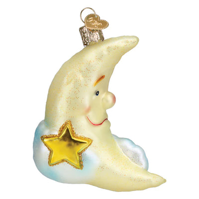 Old World Christmas Mister Moon Glass Ornament