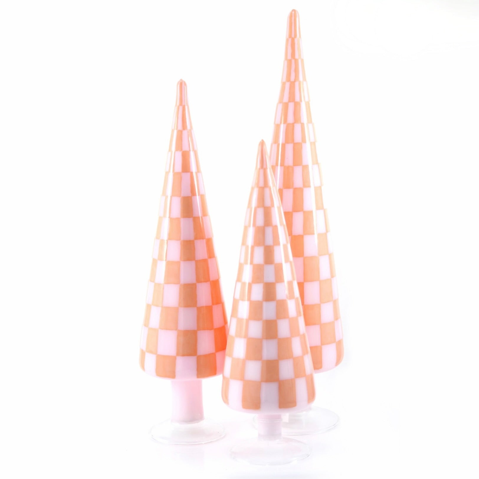 Cody Foster Coral Checkered Glass Tree