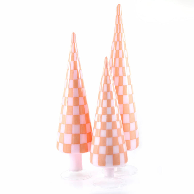 Cody Foster Coral Checkered Glass Tree