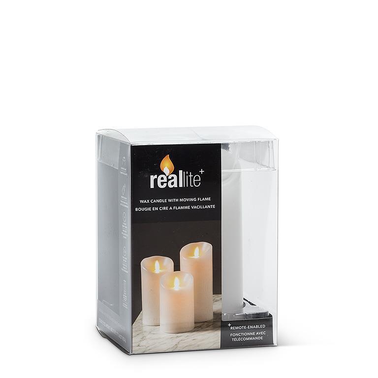 Small Reallite Flameless Candle - White
