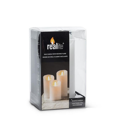 Medium Reallite Flameless Candle - White