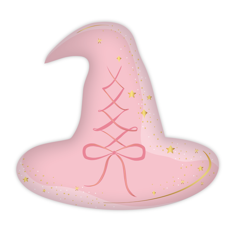 Pink Witch Hat Paper Plates