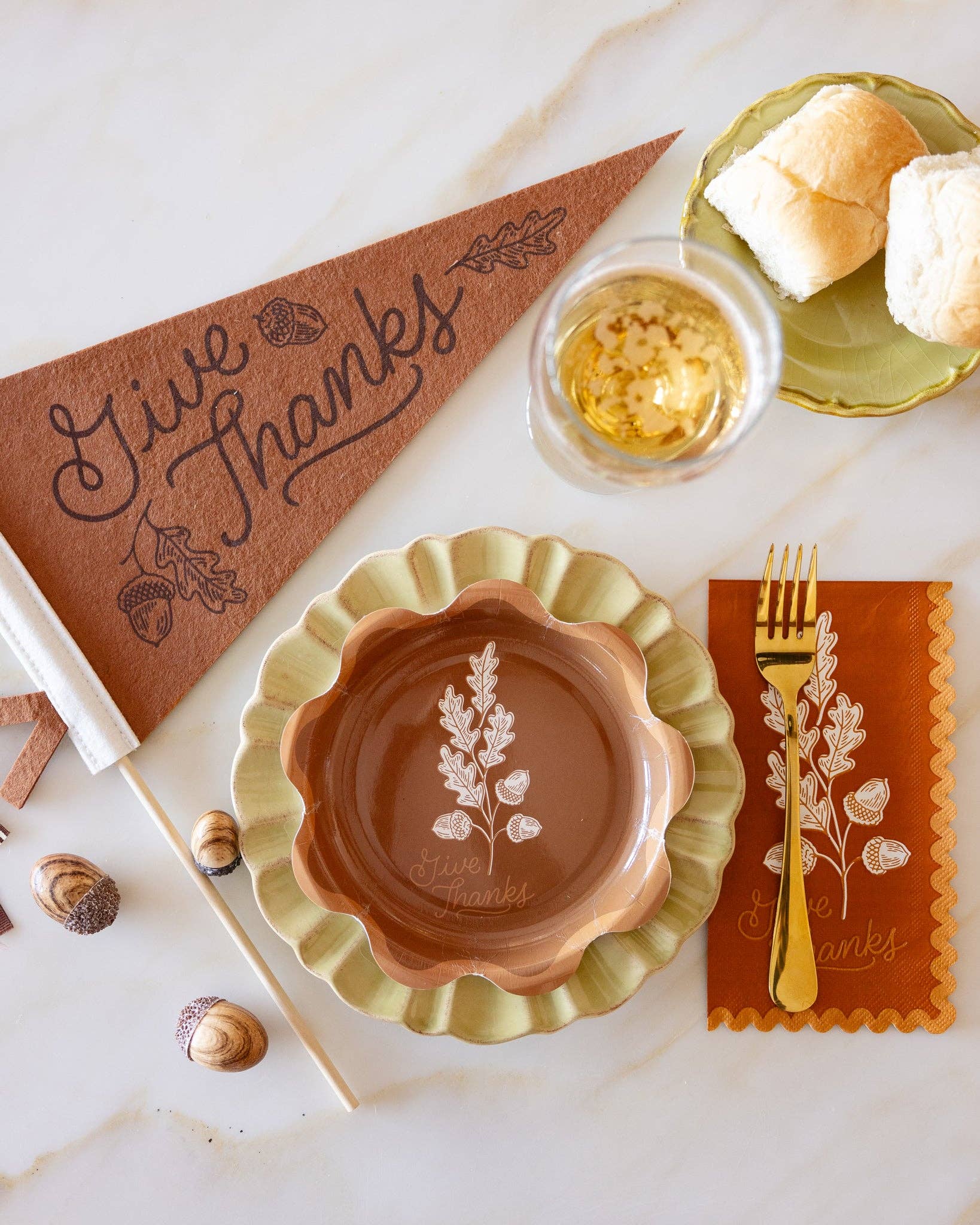 Acorns Give Thanks Dinner Buffet Napkin