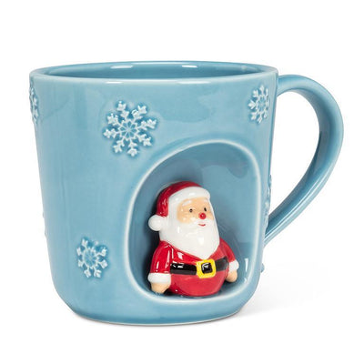 Snowflake Mug with Santa | Putti Fine Furnishings