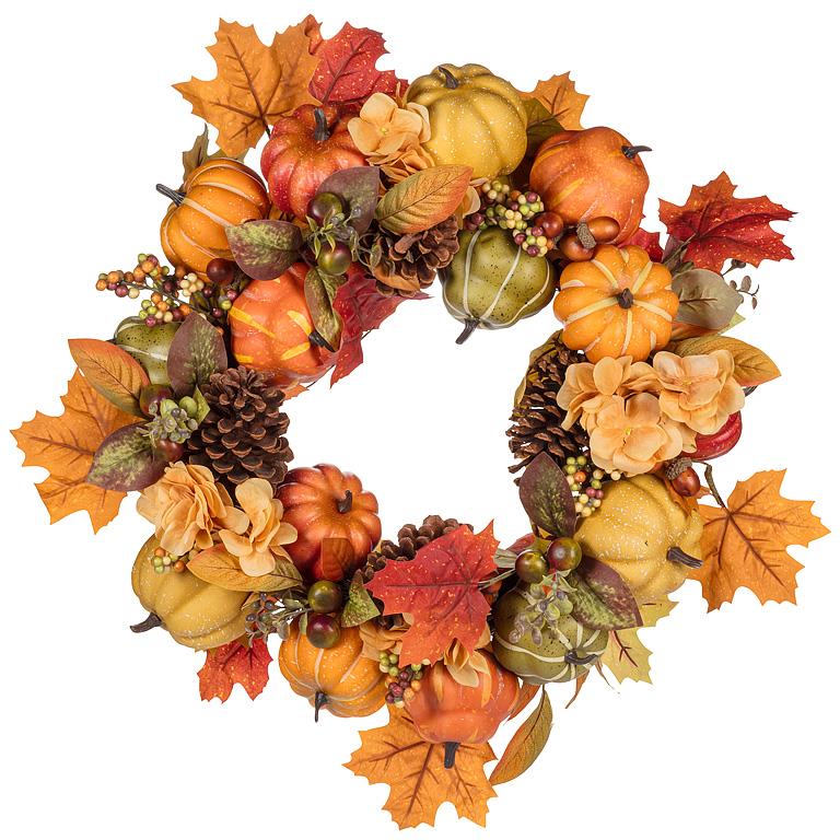 Pumpkin and Pinecone Wreath | Putti Fine Furnishings Canada