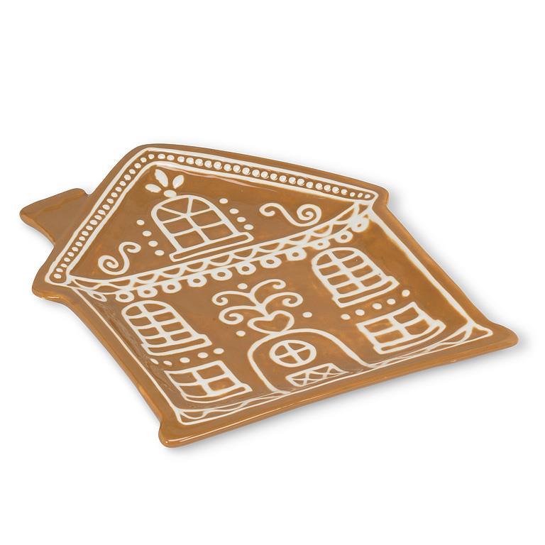 Gingerbread House Plate | Putti Christmas Decor