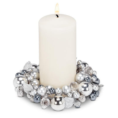 Silver Beaded Candle Ring