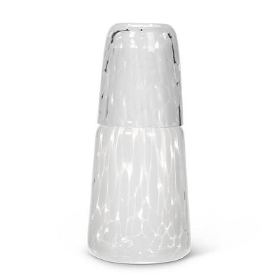 White Bedside Carafe & Cup