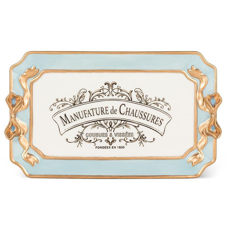 Medium Rectangular Tray with Bow | Putti Fine Furnishings