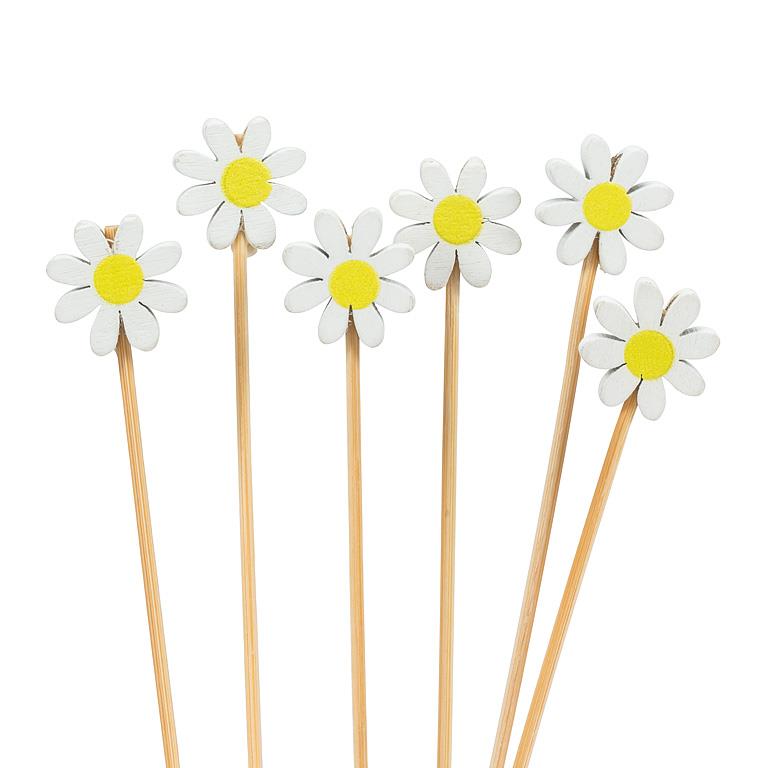 White Daisy Party Picks | Putti Party Supplies