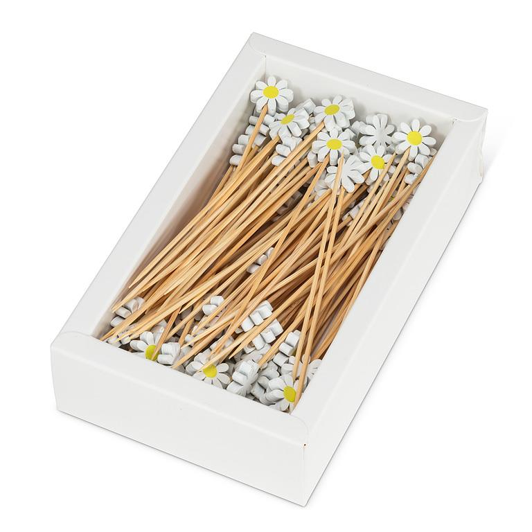 White Daisy Party Picks | Putti Party Supplies