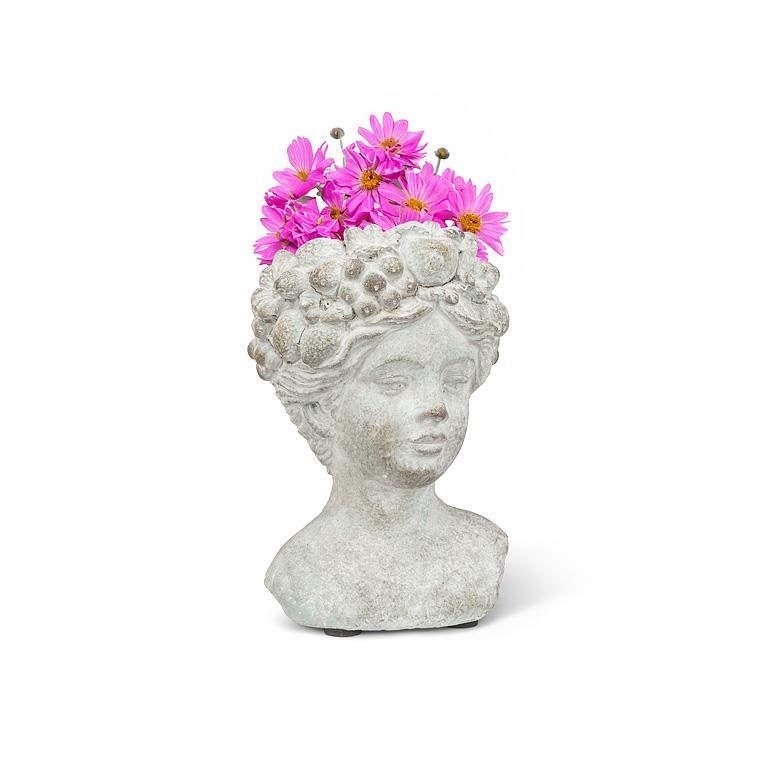 Woman with Flower & Fruits Planter | Putti Fine Furnishings Canada