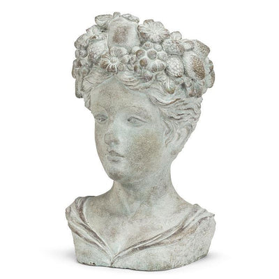 Woman with Flower & Fruits Planter | Putti Fine Furnishings Canada