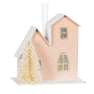 Pastel House & Tree Ornament - Set of 6