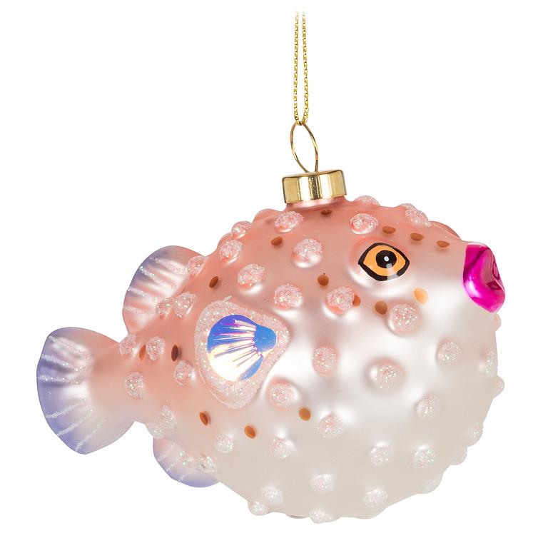 Puffer Fish Glass Ornament | Putti Christmas Canada
