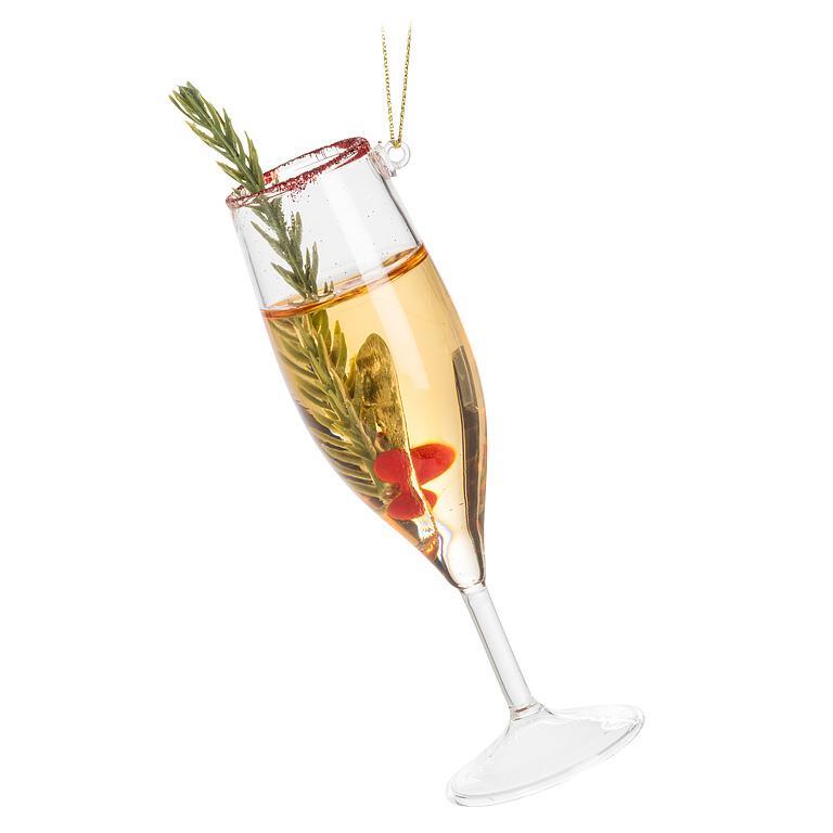 Holiday Champagne Glass Ornament