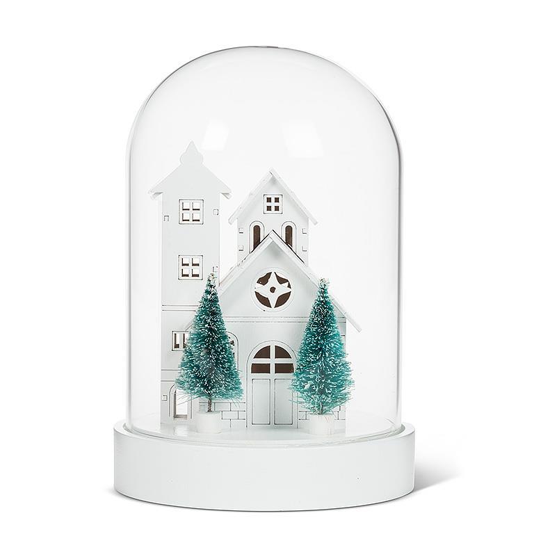 House & Tree Cloche with LED Light
