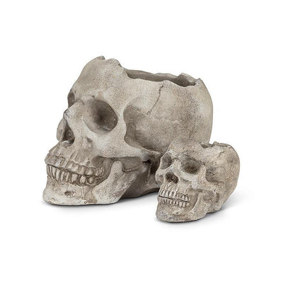 Large Skull Planter | Putti Halloween Decorations