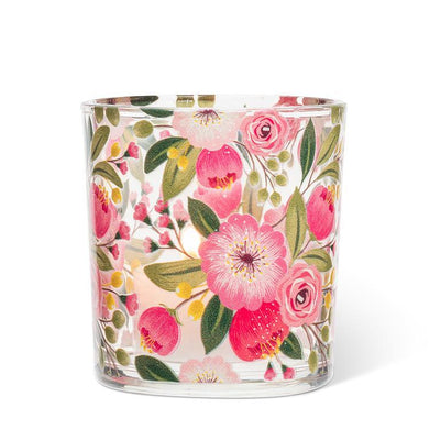 Bright Florals Glass Votive Holder | Putti Fine Furnishings Canada