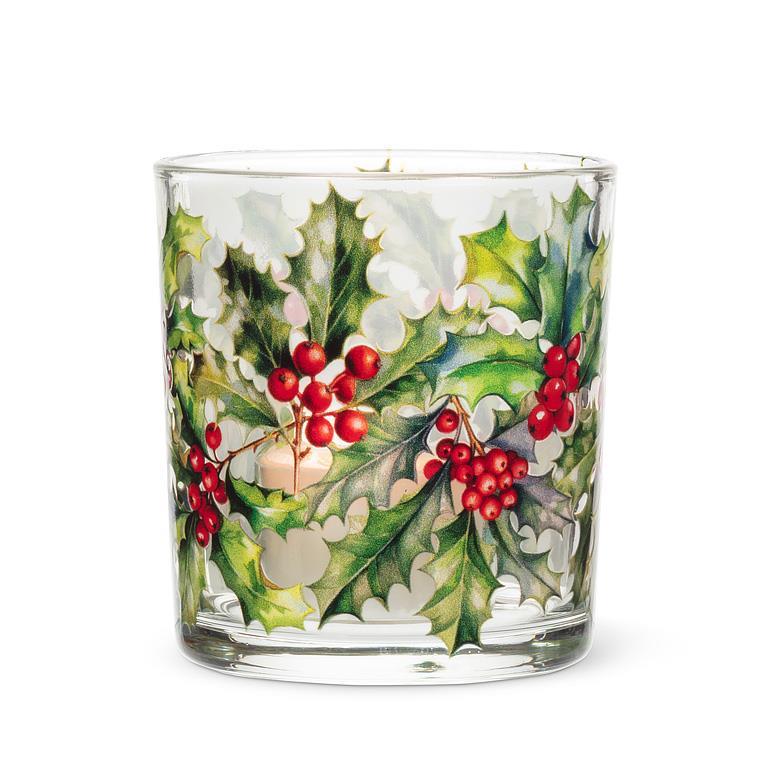 Holly & Berries Votive | Putti Fine Furnishings Canada