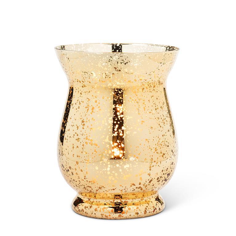 Antiqued Gold Candle Hurricane | Putti Fine Furnishings