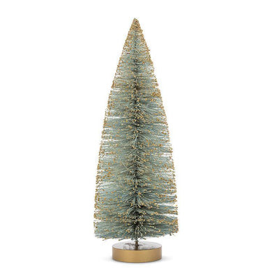 Lg Brush Tree with Glitter-Blue | Putti Christmas Decorations