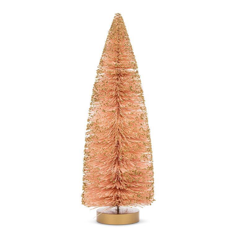 Large Brush Tree with Glitter - Pink