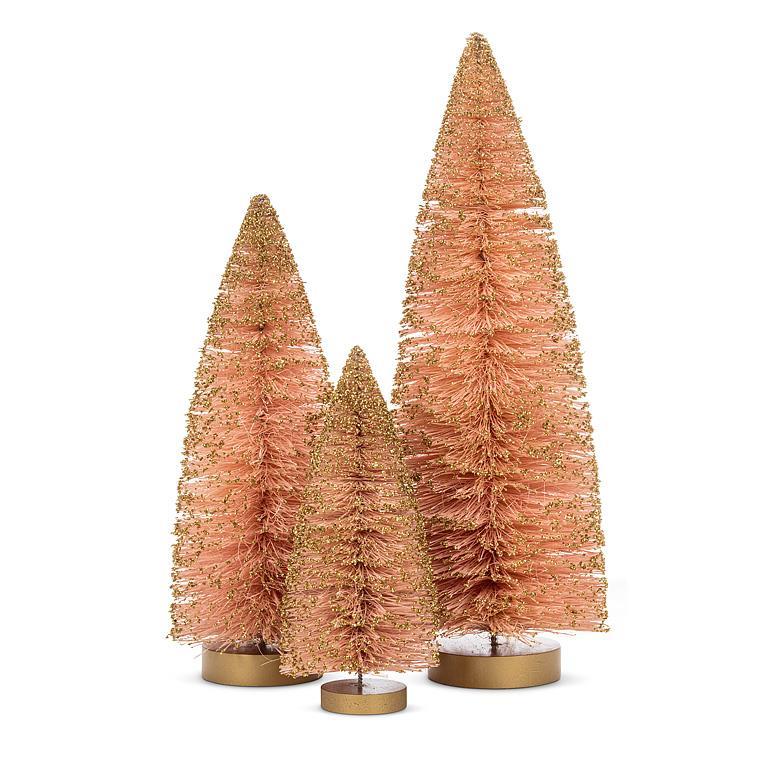 Large Brush Tree with Glitter - Pink
