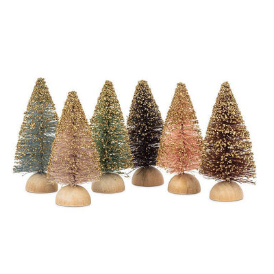 Mini Brush Trees with Glitter | Putti Christmas Decorations
