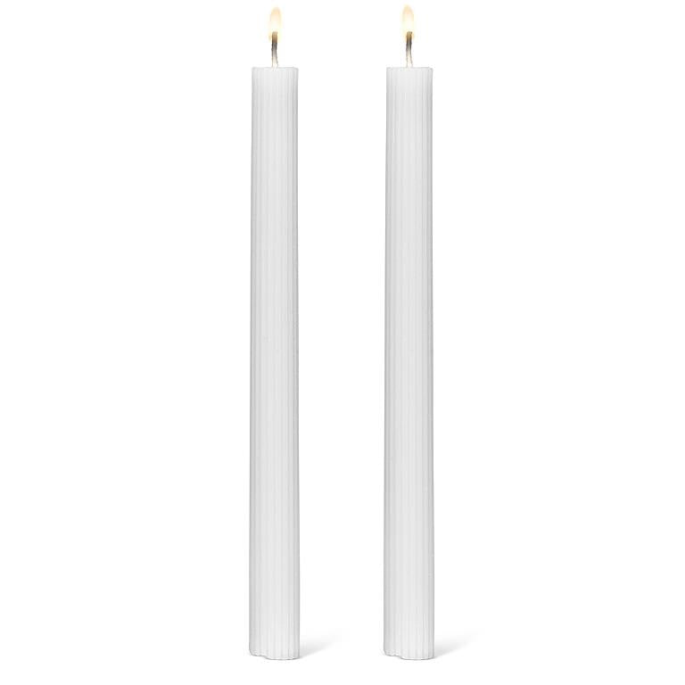 Ridged Taper - White