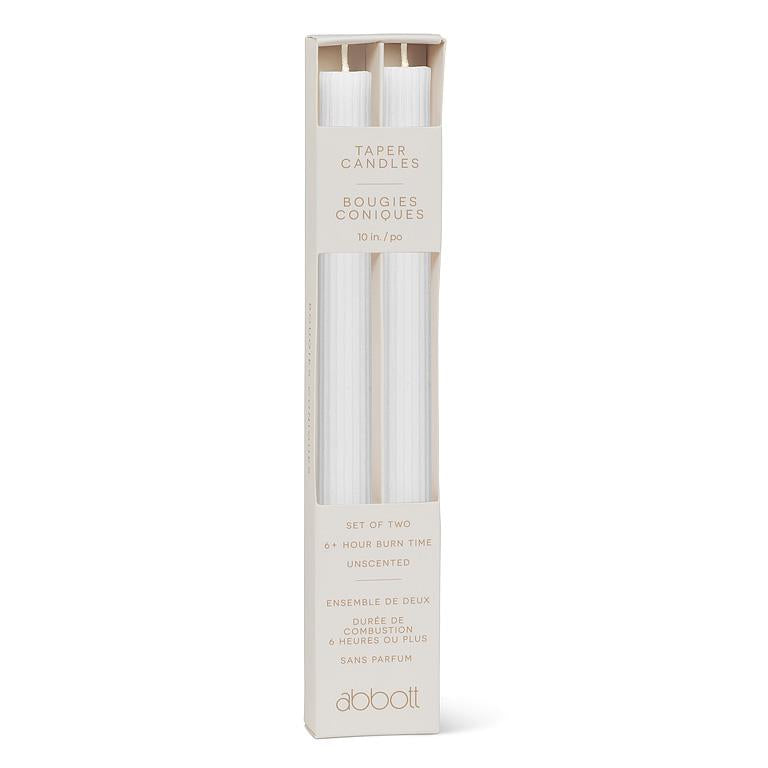 Ridged Taper - White