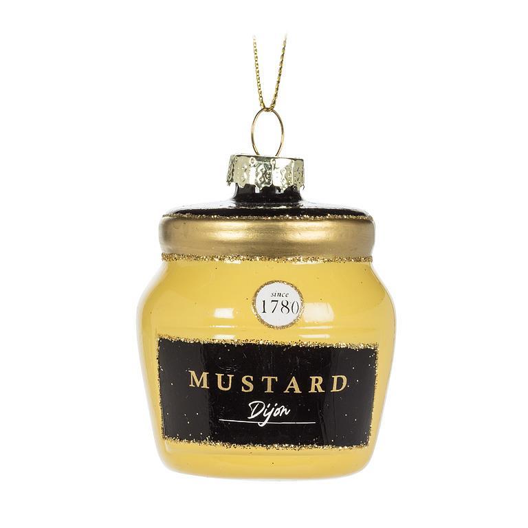 Dijon Mustard Jar Ornament | Putti Christmas Decorations