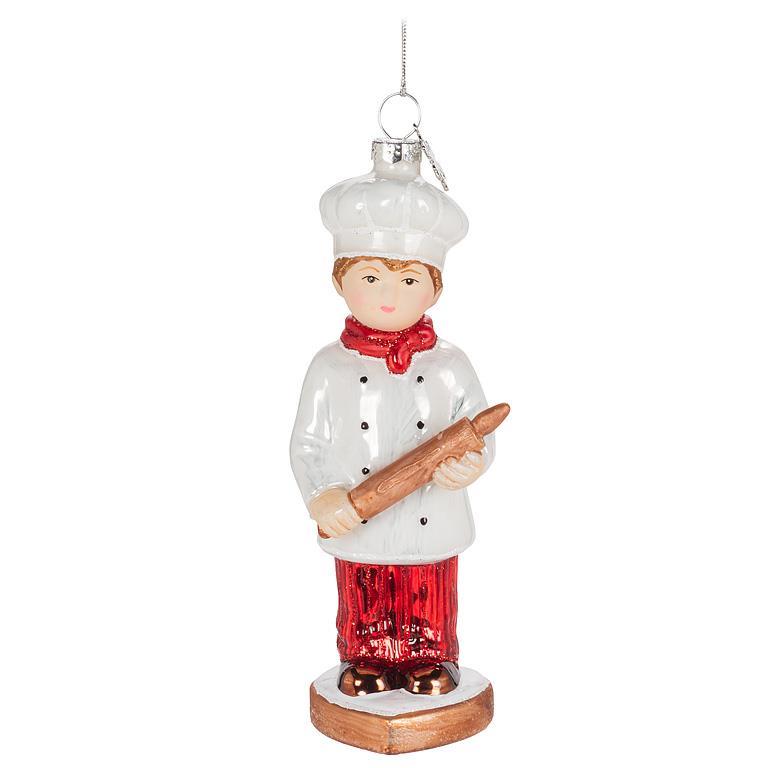 Sweet Baking Boy Glass Ornament | Putti Christmas Decorations